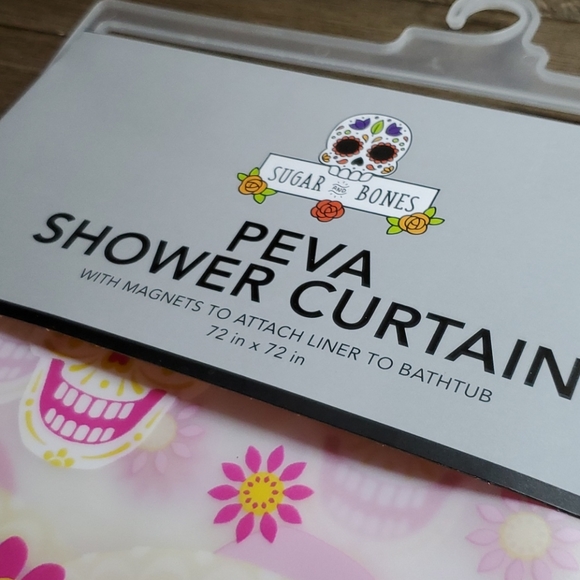 Sugar and Bones Sugar Skull Novelty Shower Curtain - Picture 3 of 9
